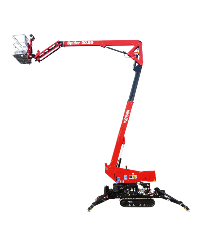 Platform Basket 20m - retour aux machines, déport max 9,50 m, hauteur de travail 20 m