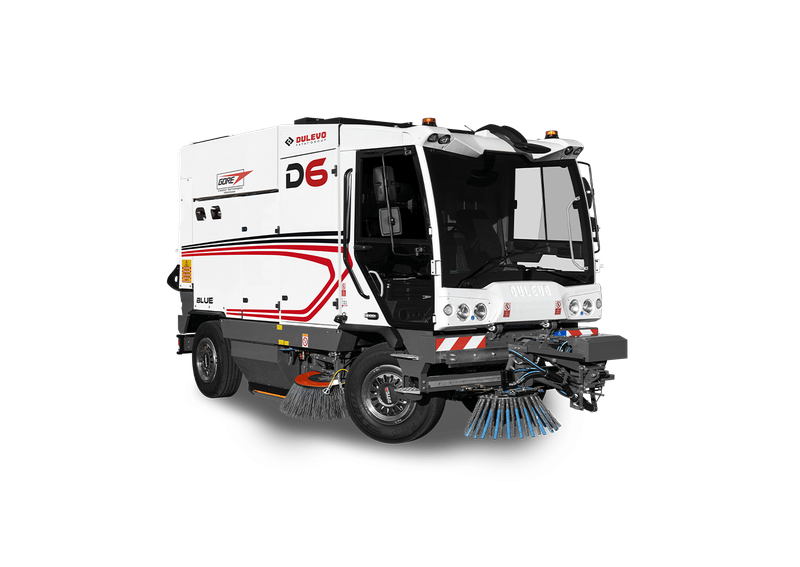 Balayeuse de voirie Dulevo D6 Blue - gaz méthane, 1300 à 3600 mm largeur de nettoyage, 6,2 m³ conteneur, 108 000 m²/h rendement