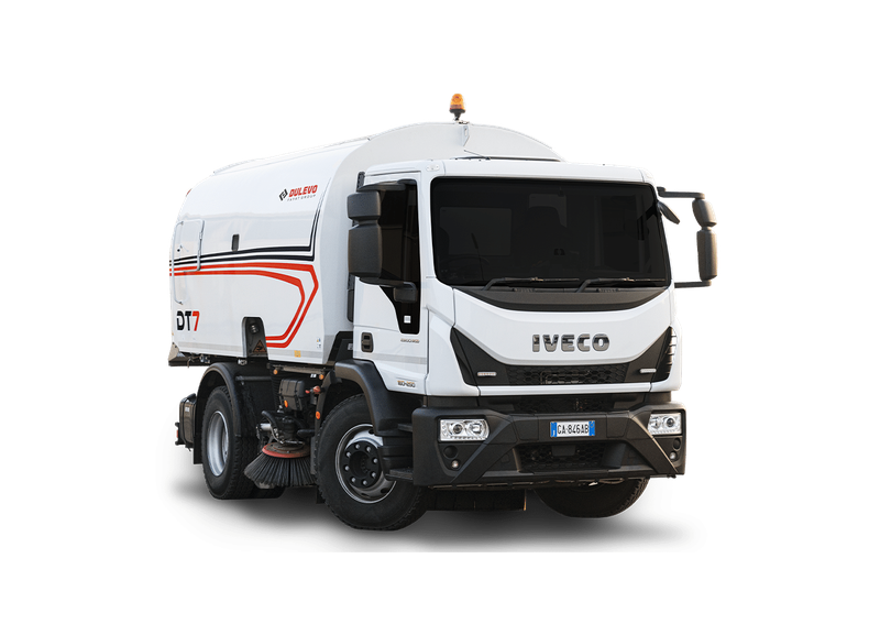 Balayeuse de voirie Dulevo DT7 - largeur de nettoyage 2200 à 2700 mm, capacité 6 m³, alimentation diesel