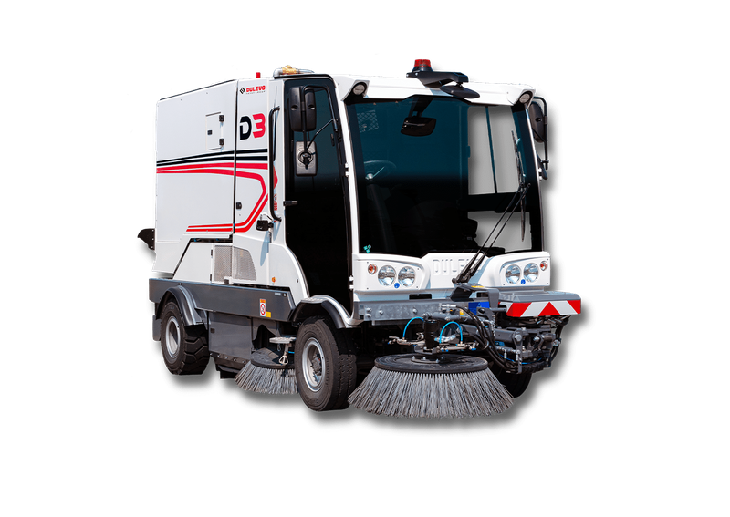 Balayeuse de voirie Dulevo D3 - largeur de nettoyage 1300 à 3200 mm, capacité 3,3 m³, alimentation diesel