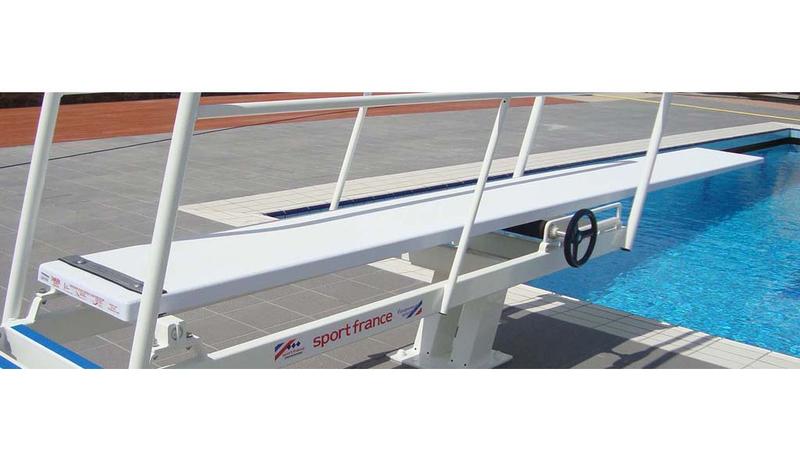 Planche de Tremplin Piscine Lg 4.80m en Polyester Antidérapant