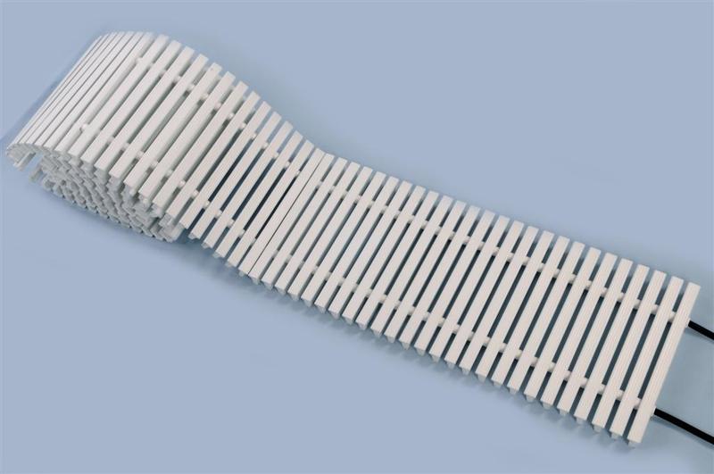 Grille de Goulotte Enroulable Ep 22mm Larg 245mm - Profil PVC haute densité pour piscine