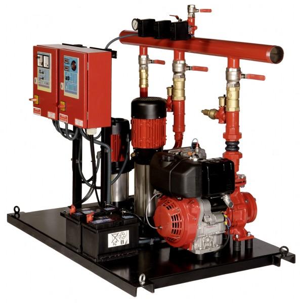 Groupe anti-incendie UED 12/60 - pompe thermique et électrique norme UNE 23-500-90