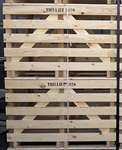 Palox en bois - emballages robustes pour stockage agricole de prunes, pommes, kiwis et légumes