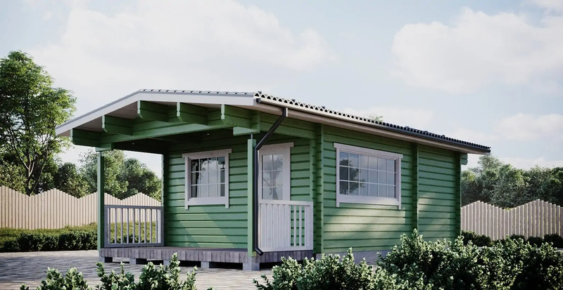 Lars 1 - cabane de 24,7 m² avec 1 chambre, 1 salle de bains et terrasse de 7,88 m²