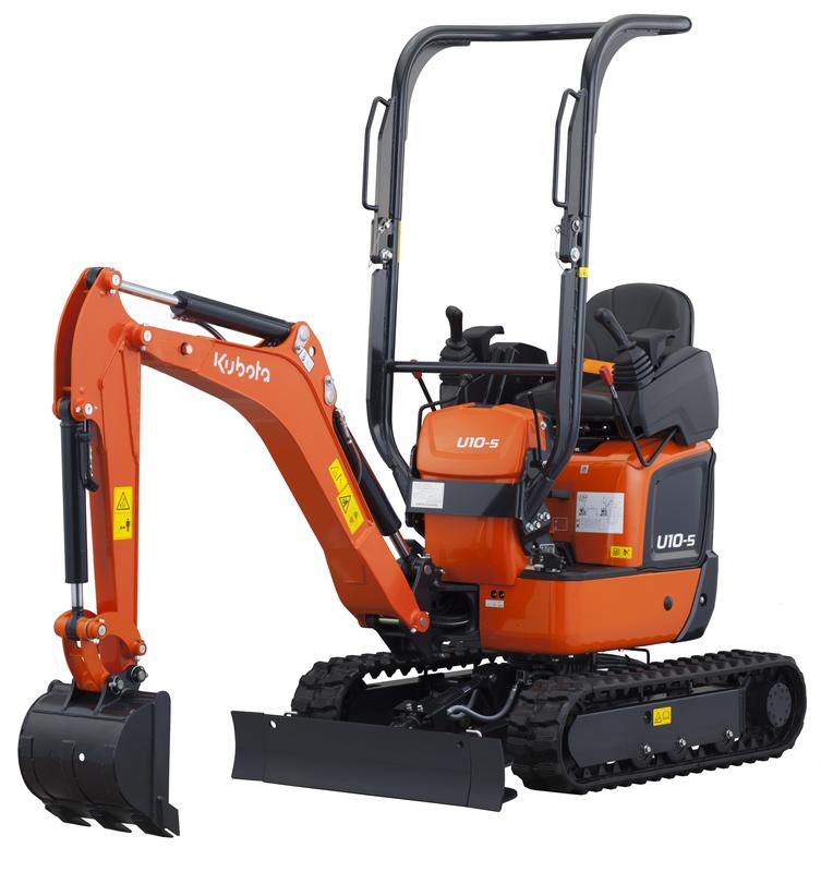 Minipelle Kubota U10-5 - Thermique, 1125 kg, profondeur de fouille 1800 mm