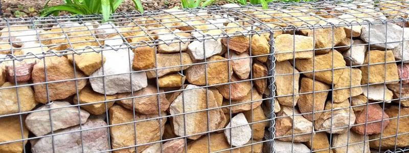 Kit Gabion Déco - Muret décoratif en gabions en acier galvanisé, maille gravier 90x50x20 cm