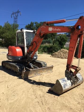 Kubota KX161-3 - Engin de chantier chenille avec attache rapide Morin et 3 godets