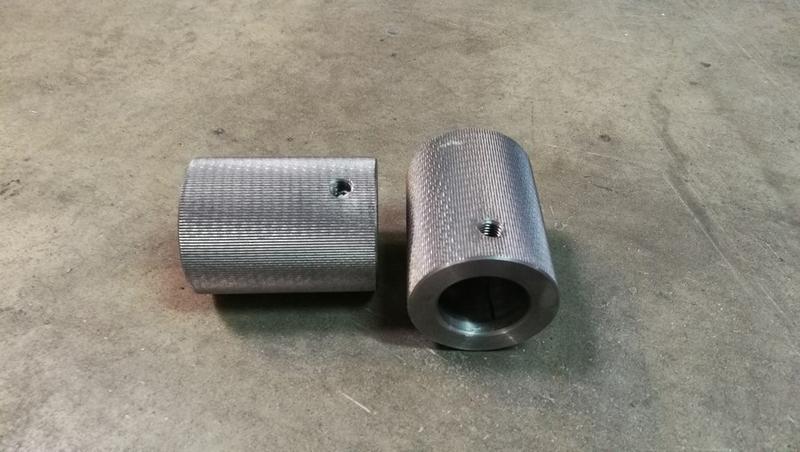 Galets moletés + traités pour cintreuse CGM v2 (2pcs) - acier alésage 30mm diamètre 50 x lg. 65 mm