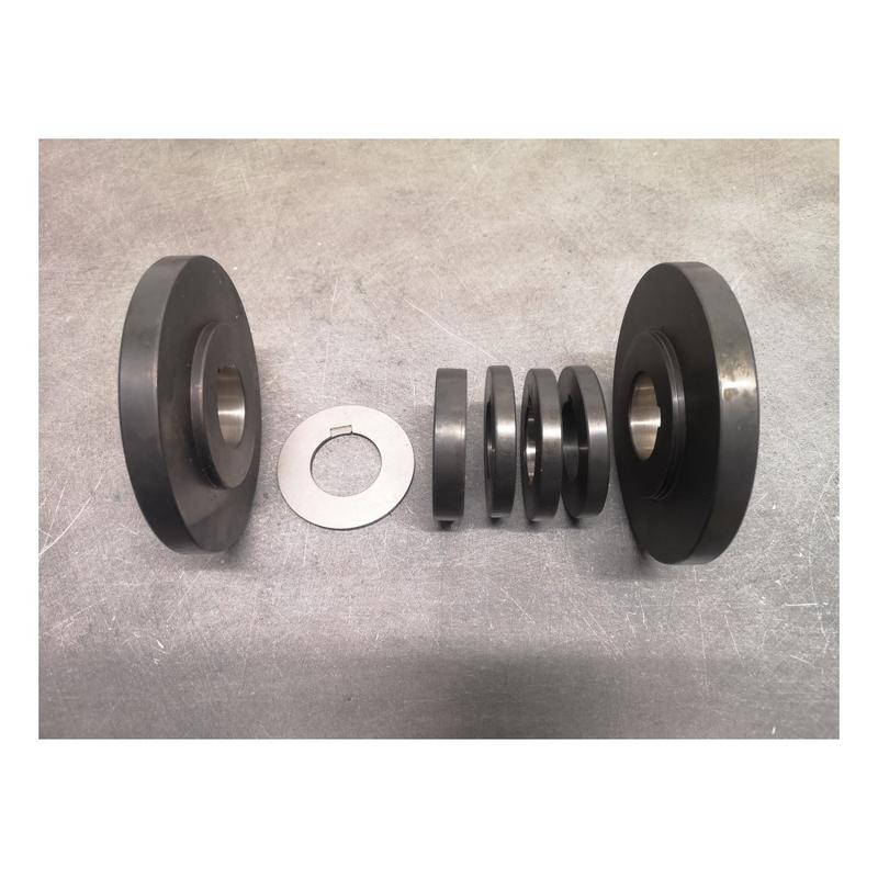 Galets lisses pour axe 40mm - set pour 3 axes - alésage 40mm clavetage 12mm