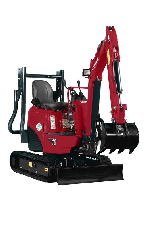Mini pelle Yanmar ViO10-2A - 1 225 kg - moteur 3TNV70-WBVB Stage V - pour espaces confinés