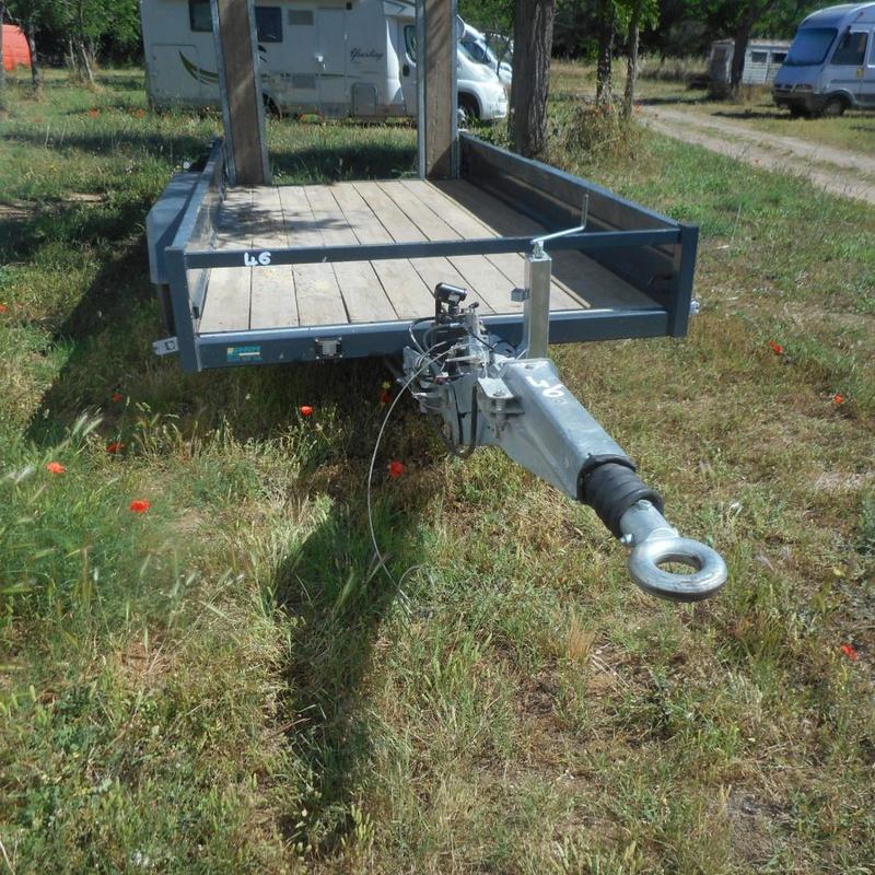 Remorque Gourdon porte-engin 3t5 - double essieux, longueur utile 3,60 m x 1,70 m, année 2022