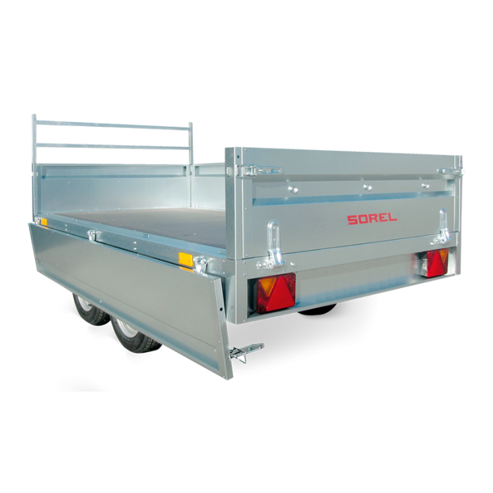N262 - Remorque utilitaire Gamme Nordika, PTAC 500/750 kg, caisse utile 263x145x40 cm