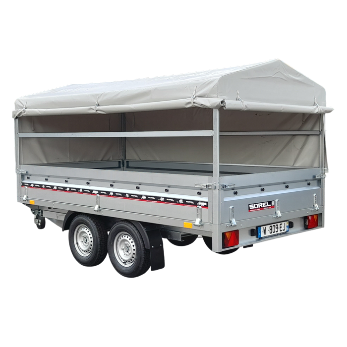 N320F220 - Remorque utilitaire Gamme Nordika, PTAC 1600 à 2000 kg, caisse 320x168x40 cm