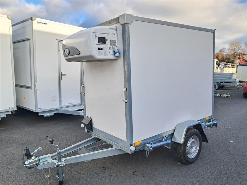 Remorque FRIGO 2 m x 1 m x hauteur 1,5 m simple essieu sans frein PTAC 500/750 kg
