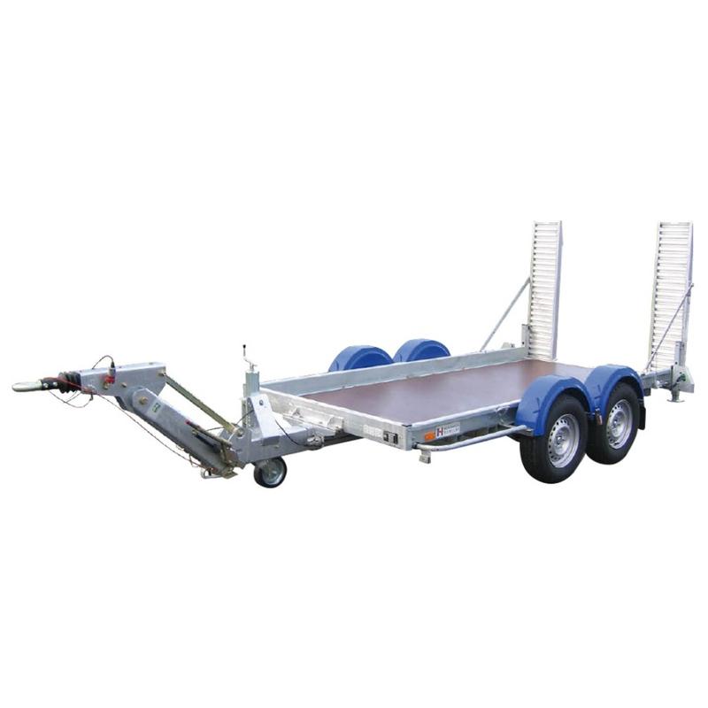 Porte-engins TPG 2502 25 Hubière - 2 essieux, PTAC 2500 kg, plancher bois, rampes 1450 mm