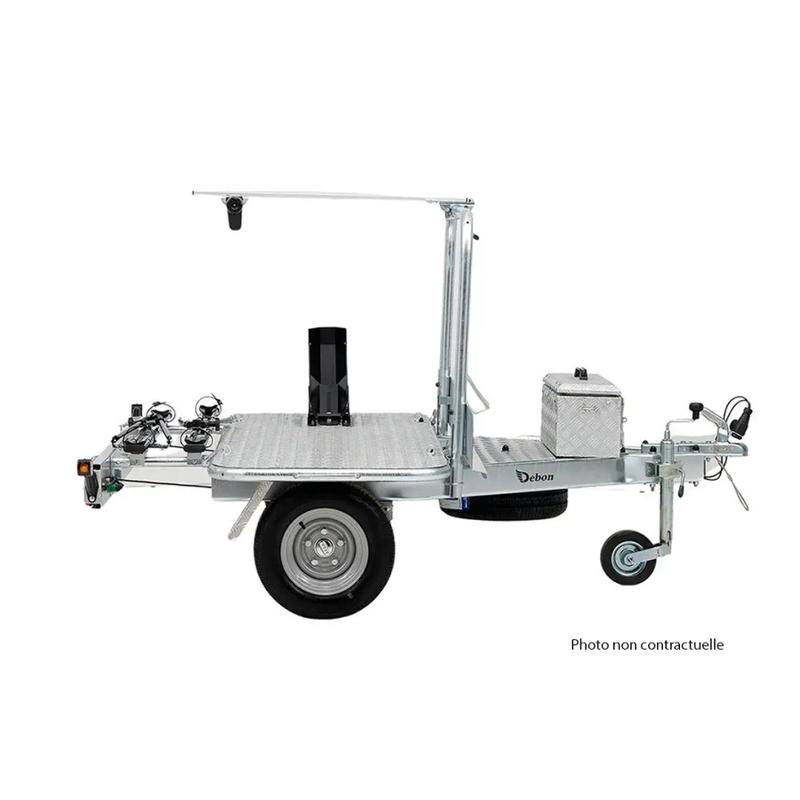 Remorque porte-moto transversale pour camping-car Roadster Camp - PTAC 500 kg, charge utile 295 kg, sans frein