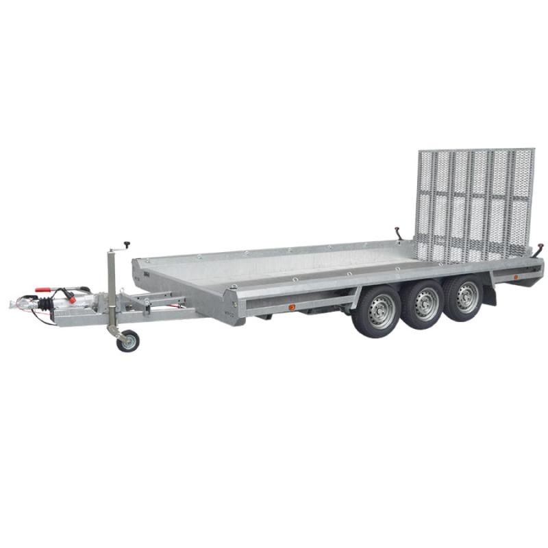 Remorque porte-engins TERRAX-3-3500 3 essieux 469x195 cm avec hayon 150 cm, PTAC 3500 kg, CU 2425 kg (2025)