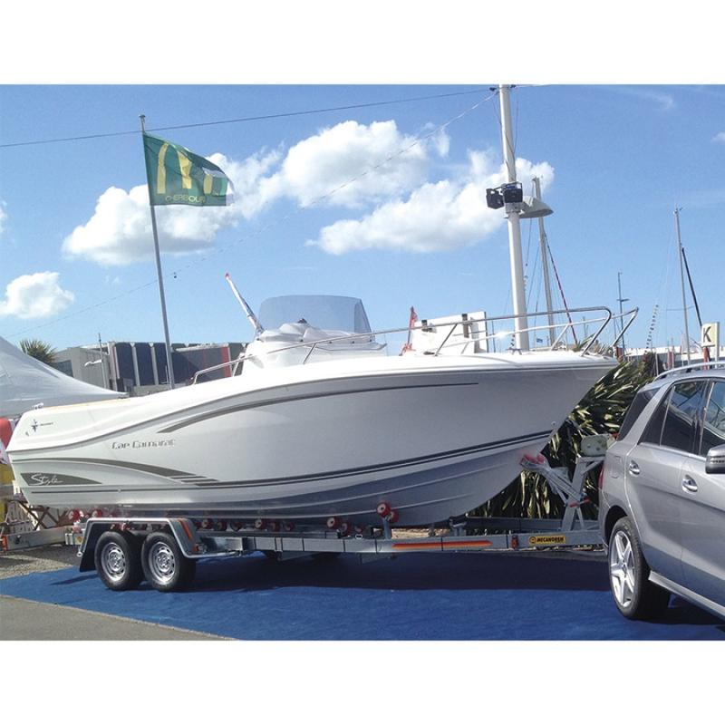 Remorque double essieux pour bateaux à moteur PTC3200kg Mecanorem