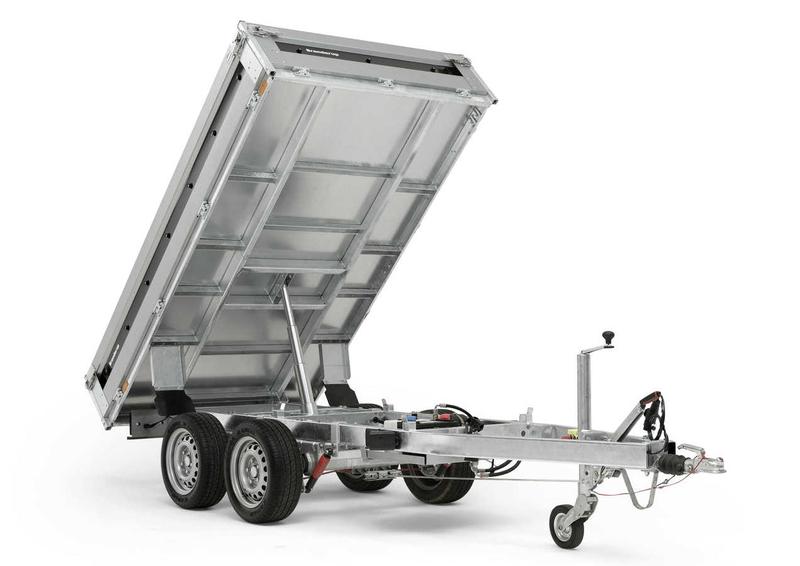 Benne BRENDERUP BT 4260 - 2,58 m x 1,43 m, 2500 kg, pompe électrique, châssis galvanisé