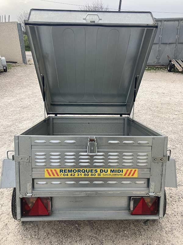 Remorque transport 1 chien avec capot - dimensions 1140x1000x540
