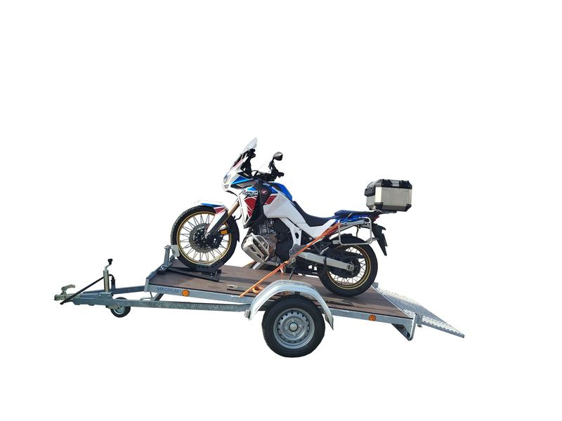 Remorque porte moto RODEO+ EASY - 2m50 x 1m25, caisse basculante, châssis galvanisé à chaud