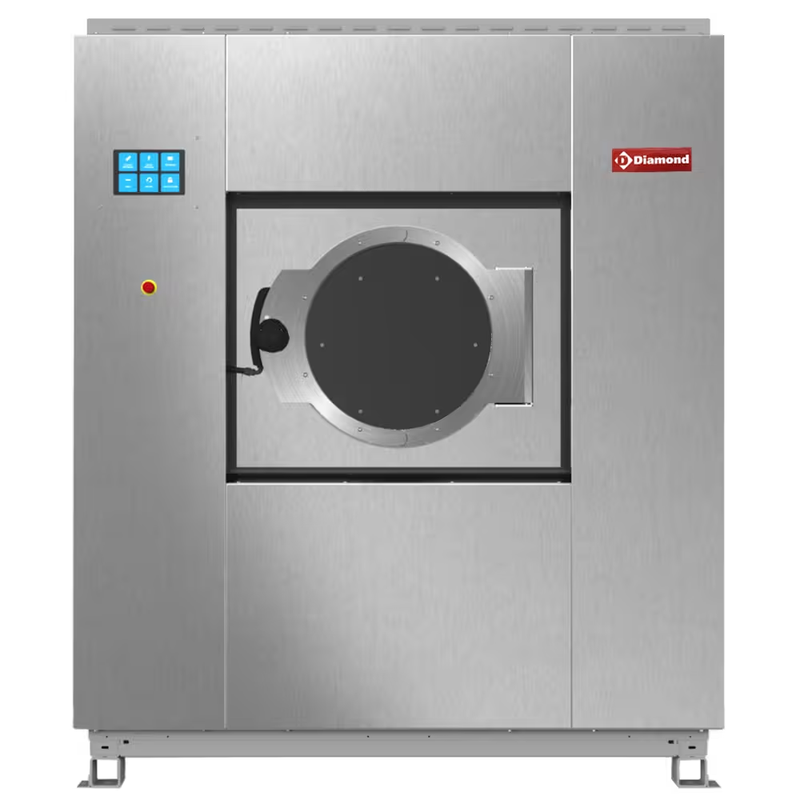 Lave-linge industriel à super essorage, 40 kg inox - 800 tr/min, cuve et panier en acier inox AISI 304