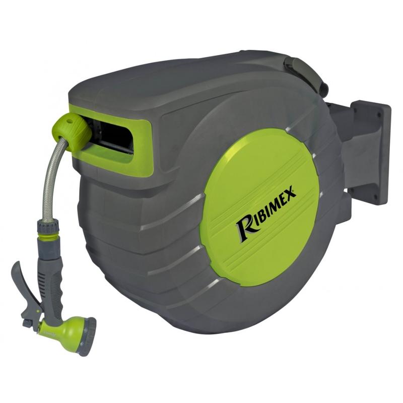 Dévidoir automatique Acquaroll+40 - tuyau PVC 40 m Ø 12,5mm avec pistolet et support mural