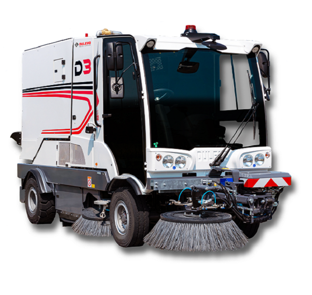 Balayeuse de voirie thermique DULEVO D3 - Diesel, largeur de balayage 2750 à 2900 mm, réservoir eau 730 L