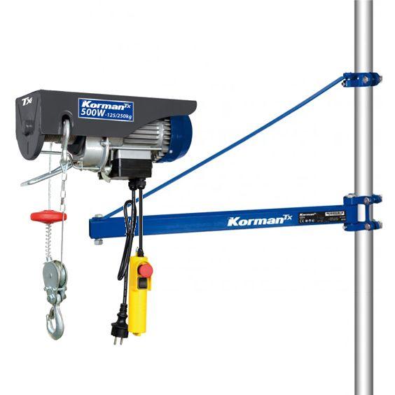 Palan Electrique 500W 125/250kg + Support 600kg – 750mm - KORMAN