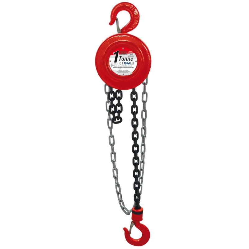 Palan à Chaîne 1t – Longueur de Chaîne 3m – MW TOOLS – Capacité 1000 kg