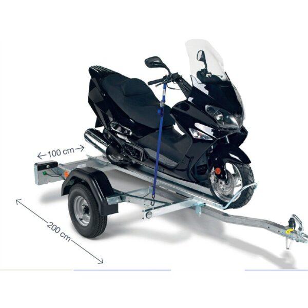 Remorque porte 1 moto 350 Kg NORAUTO PM1 - acier galvanisé, fabriquée en France