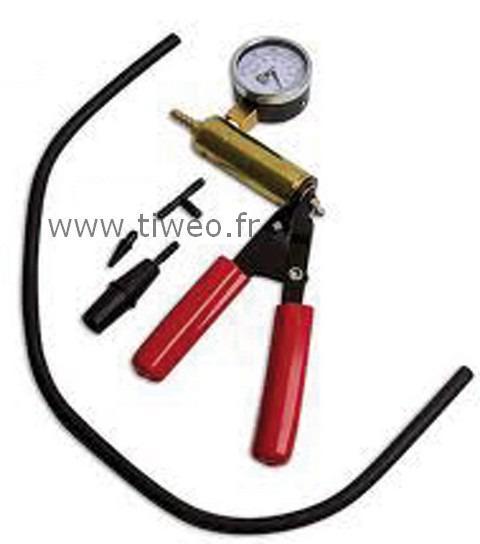 Testeur de circuits à dépression - Jauge 0 à 76 Cm/hg, cylindre laiton, châssis acier