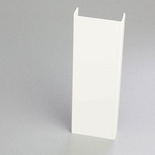 Profilé PVC en U de 60 mm blanc pour chants de panneaux et cloisons - 3m