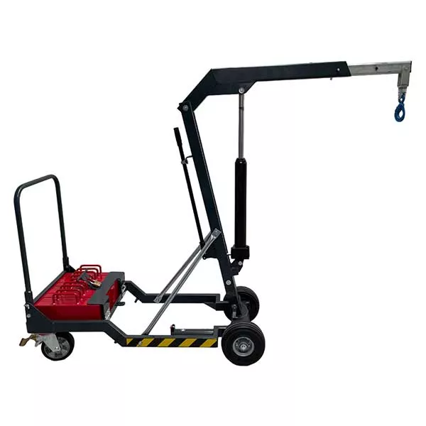 Potence de levage mobile - Levée max 2380mm - Charge max 200kg - Pliable - Acier - Manuel