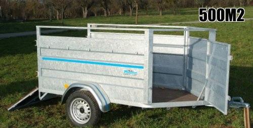 Remorque betailleuse Magnum - Moutonniere avec dimensions de 200x105 ? 300x122cm et PTAC de 500 ? 1300 kg