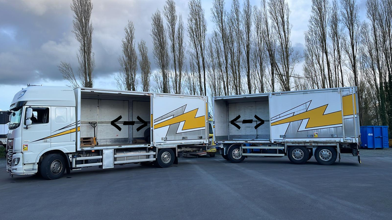 Parois coulissantes L50 - Frigorifique bi température DAF 2015 - 46 m³ - 460CV - PTRA 44T370