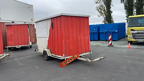 Roulotte de chantier N40 - 2007 - 12 m³ - 3,38 x 1,71 x 2 m - PTAC 0,75 T