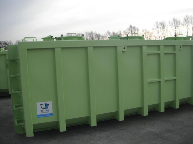 Benne fermée - 45 m², modèle d'usage en acier
