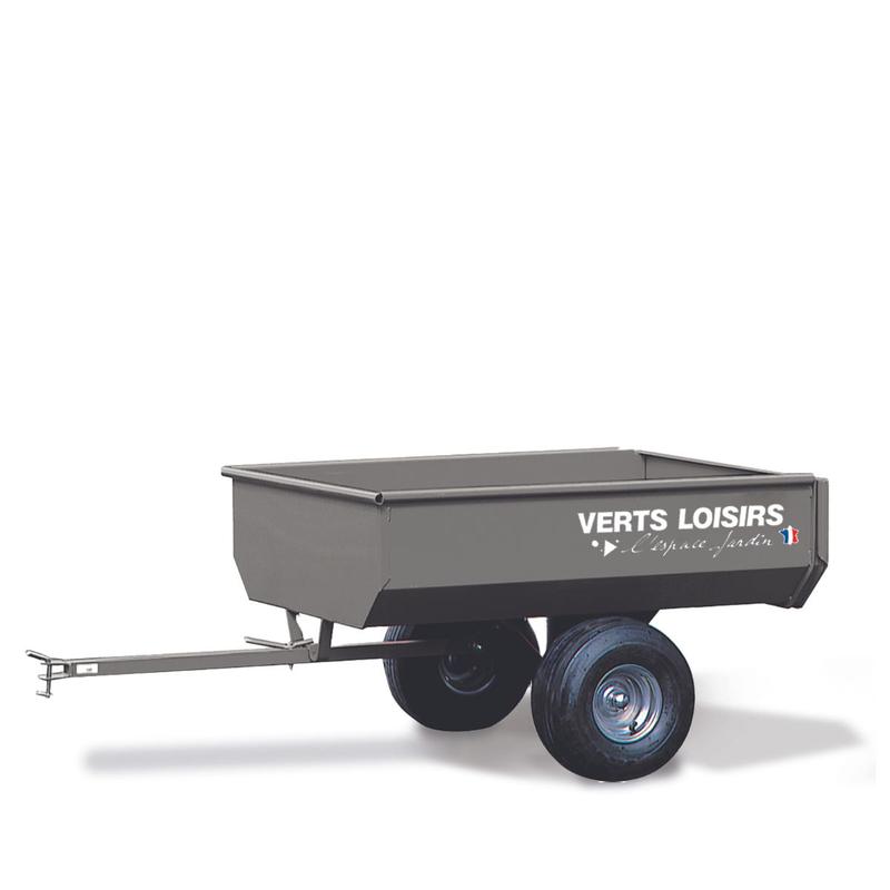 Remorque basculante autoportée Verts Loisirs MARA350 - Roues sous châssis - Hayon arrière amovible coulissant - Charge utile 340 kg - Poids à vide 45 kg