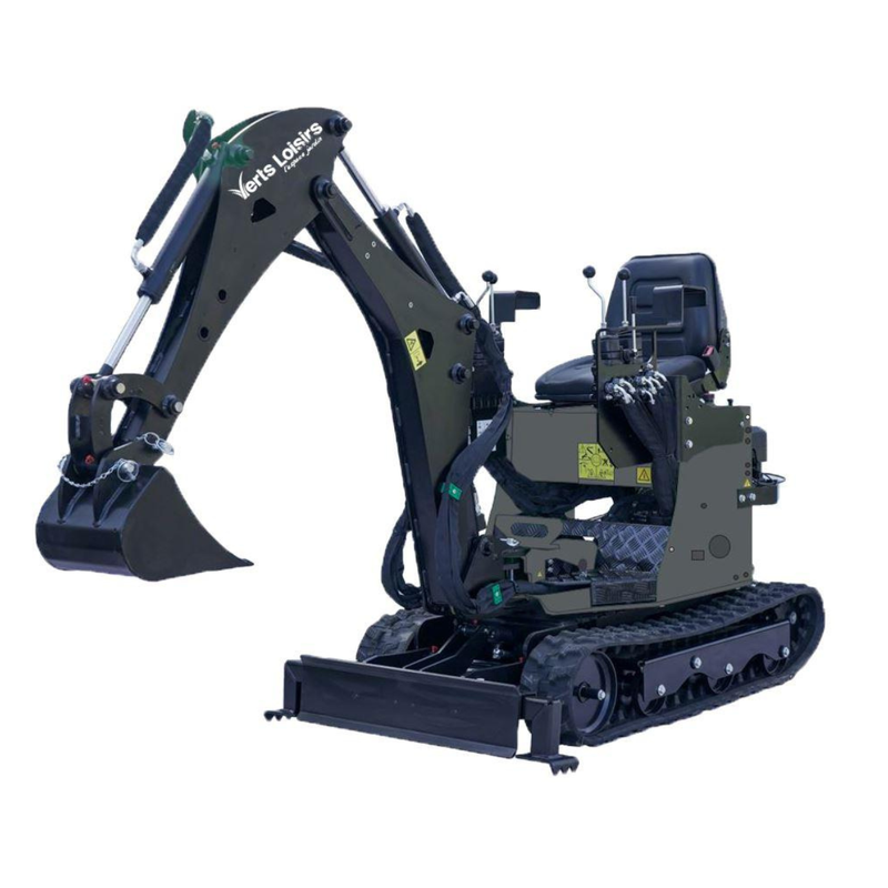 Mini-pelle VLPT815 - Capacité d’arrachement 1,5T - Marque Verts Loisirs