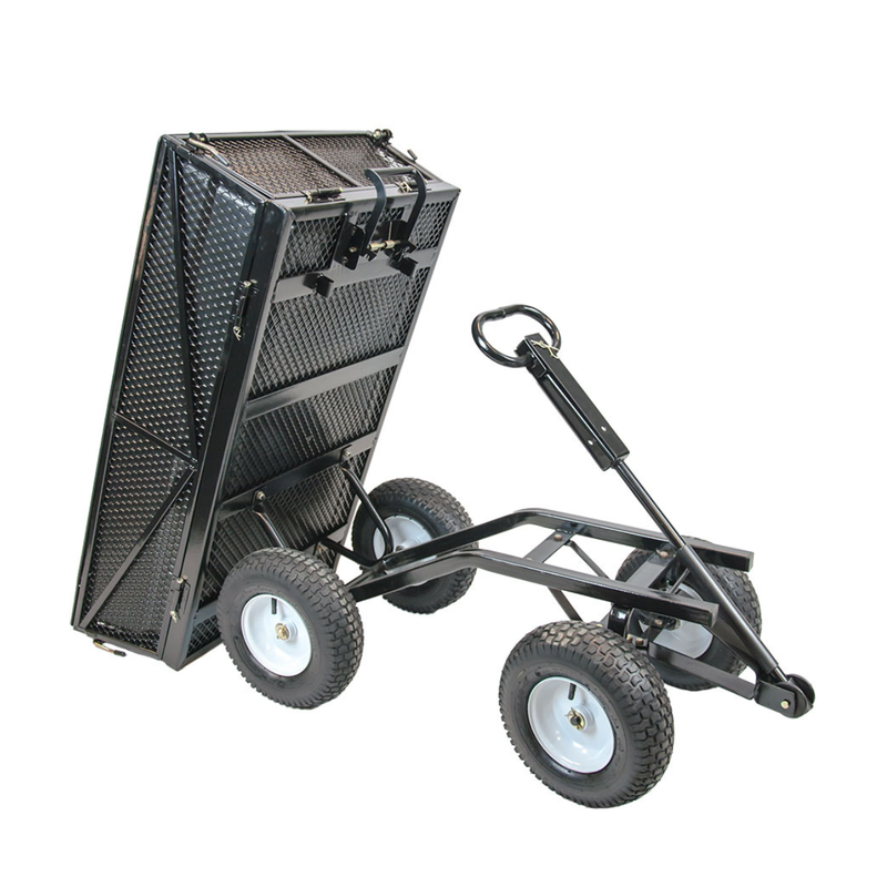 Remorque de jardin basculante multi-usage - Benne plastique amovible - 300 kg - Verts Loisirs - THMPC