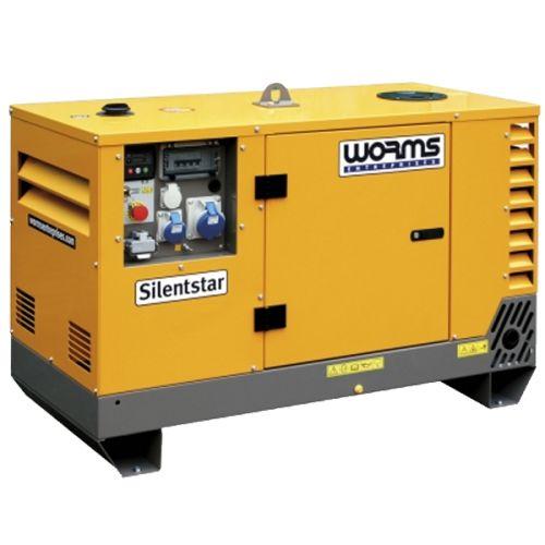 Location Groupe Électrogène sur SKID Diesel 7 kVA Worms Silentstar - 230V 40L