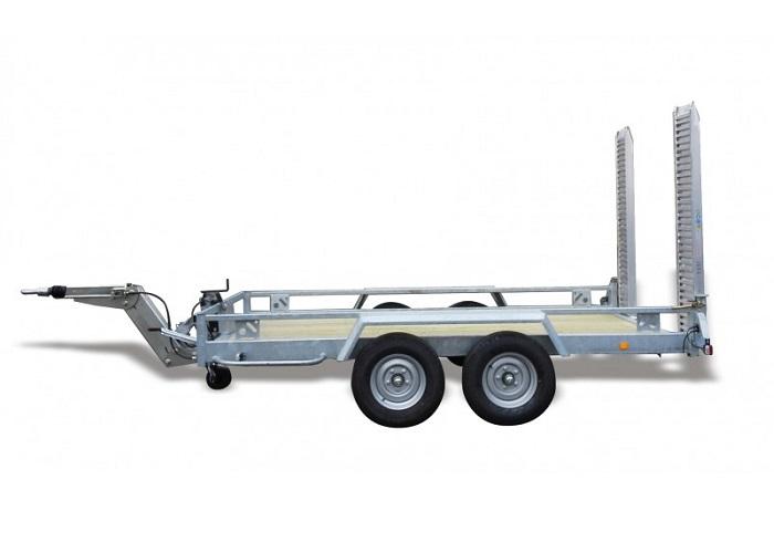 Remorque Gourdon - Charge utile 2800 kg - Plateau 3,60 x 1,70 m - Timon hydraulique