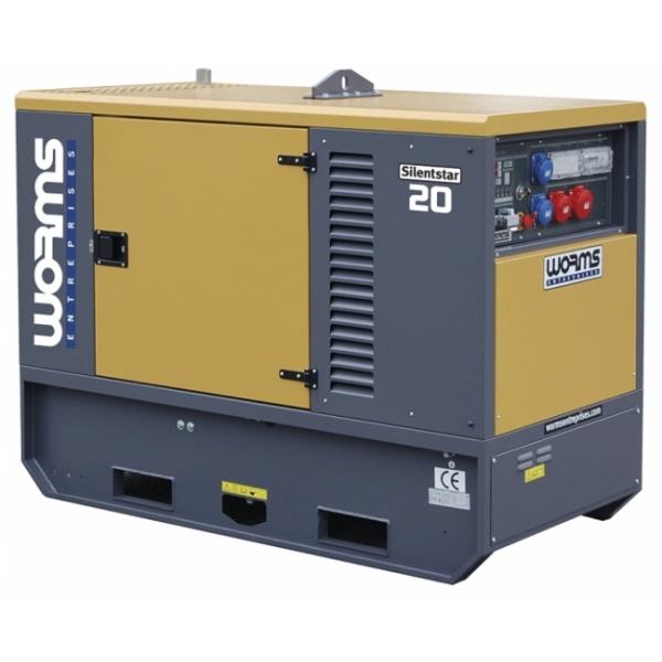 Location Groupe Électrogène Diesel 20 kVA sur Skid - IMER SILEN20TYN - 1,75 x 0,90 x 1,40 m