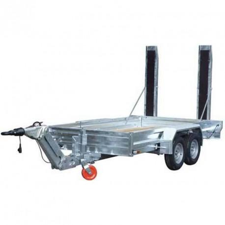 Remorque Porte Engins ECIM PEGD35TA350AF - 3,5T - 2 essieux - Plateau 3,55 x 1,72 m - Charge 2740 kg