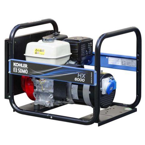Groupe électrogène SDMO INTENS HX 6000 C5 essence monophasé 5.6 kW - 230V - autonomie 2h40