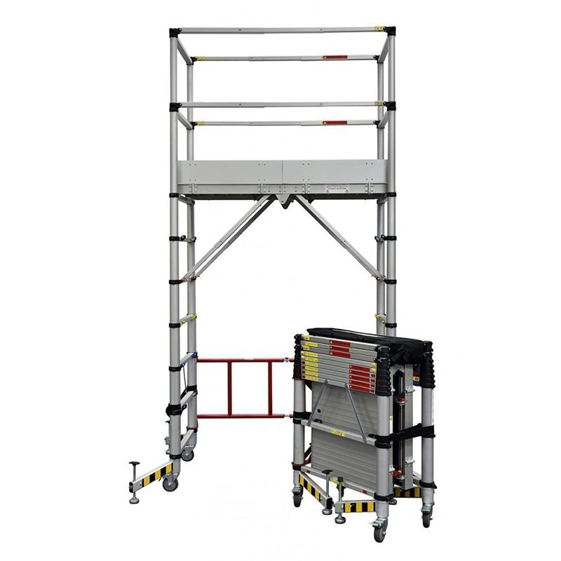 Location Echafaudage roulant pliable DUARIB TELETOWER - 4m hauteur travail - 2,50m plancher