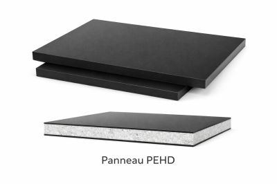 Panneau PEHD en coupe transversale