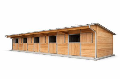 Stalles pour chevaux sous abri